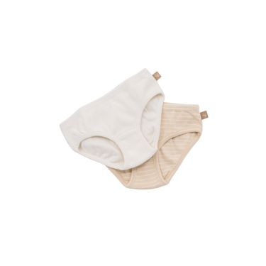 Lunilou - Gaćice za djevojčice s prugama, Sand/Off White, 2 kom