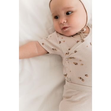 Newborn bodysuit s/s acorn print