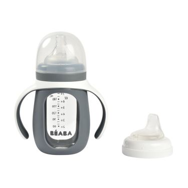 Beaba bočica od stakla za učenje pitja 210ml mineral grey
