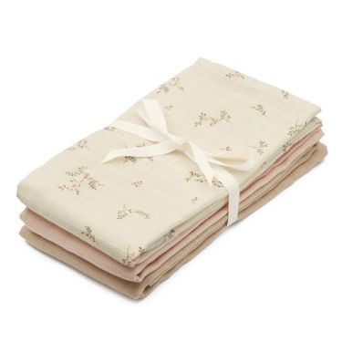 Cam Cam® Muslin Cloth, 3-pack - GOTS Mix Ashley, Coral, Latte