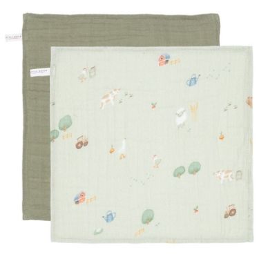 Little Dutch krpice za lice muslin Little Farm/Olive