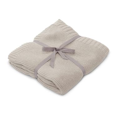 Vanilla Copenhagen Knitted Blanket- Oyster grey