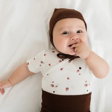 Newborn bodysuit s/s figs print