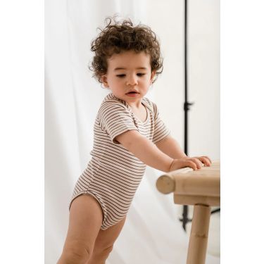 Bodysuit s/s chocolat/iced latte