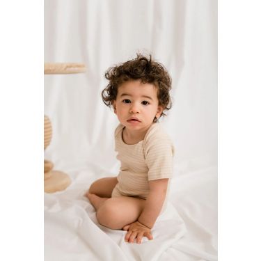 Bodysuit s/s off white/brazilian sand