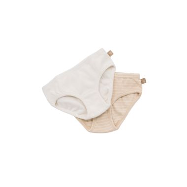 Lunilou - Gaćice za djevojčice s prugama, Sand/Off White, 2 kom