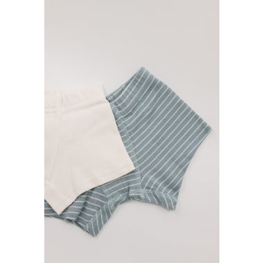 Lunilou - Bokserice za dječake s prugama, Silver blue/ off white , 2 kom
