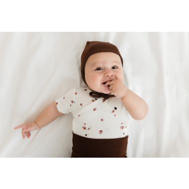 Lunilou - Kapica bonnet na vezanje, Chocolate fondant